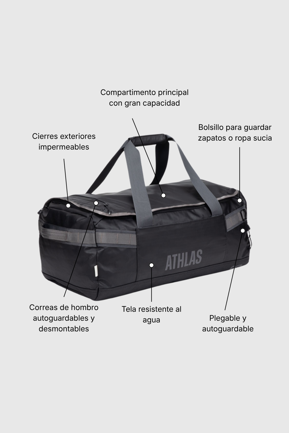 Duffle Cairo Negro 67 L