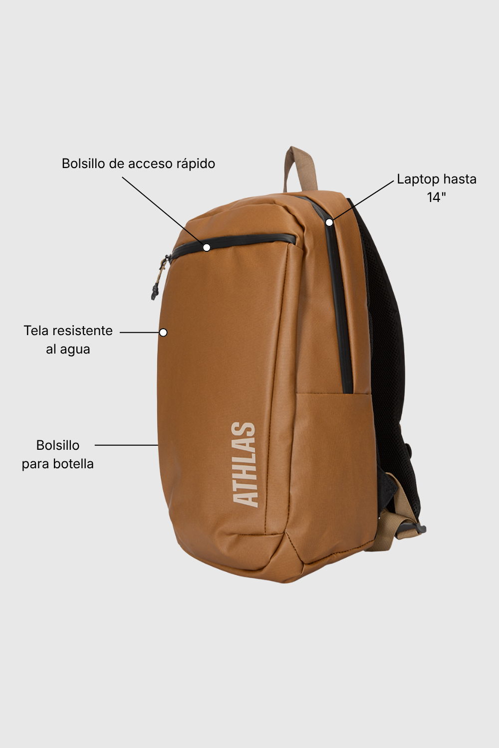 Mochila Lisboa Camel 18 L