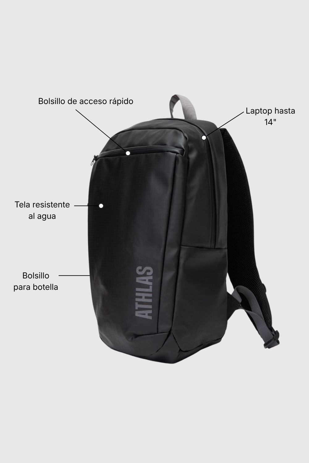 Mochila Lisboa Negro 18 L