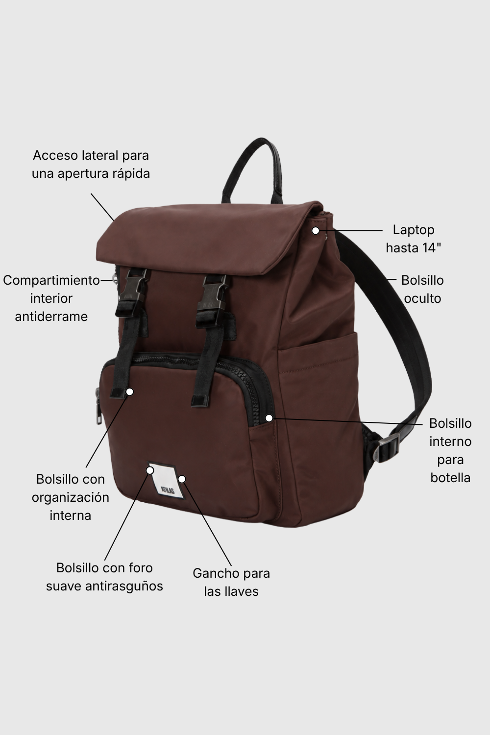 Mochila Praga Burdeo