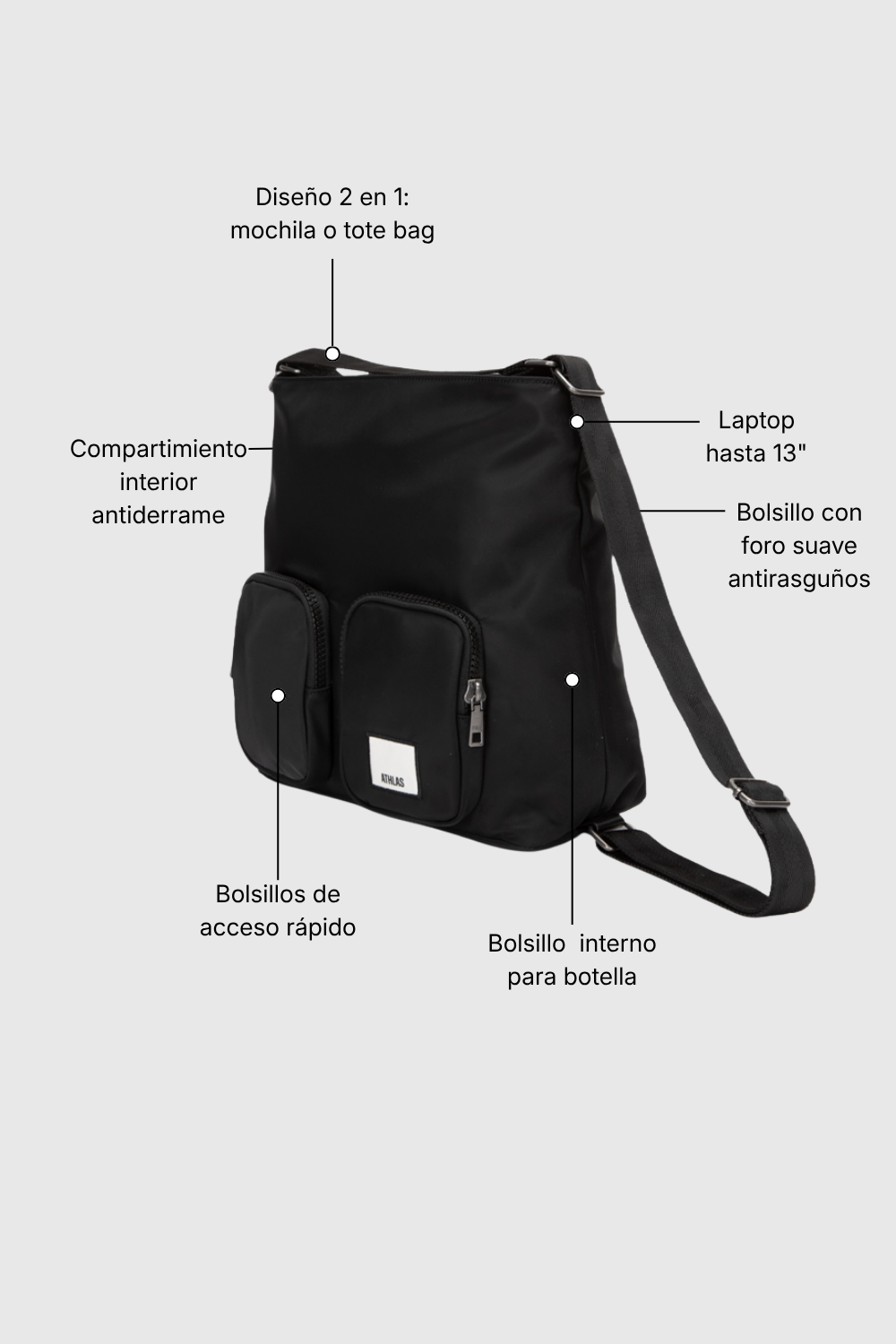 Mochila Barcelona Negro