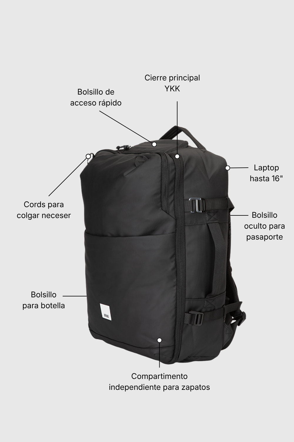 Mochila Sintra Negro 43 L