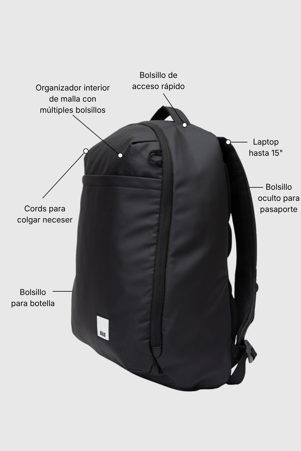 Mochila Tokyo Negro 22 L