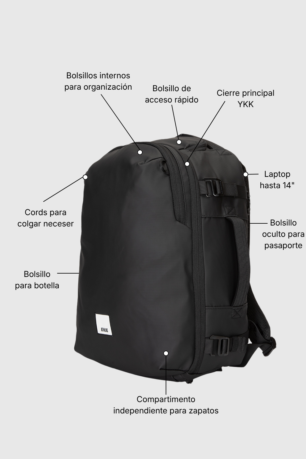 Mochila Toronto Negro 29 L
