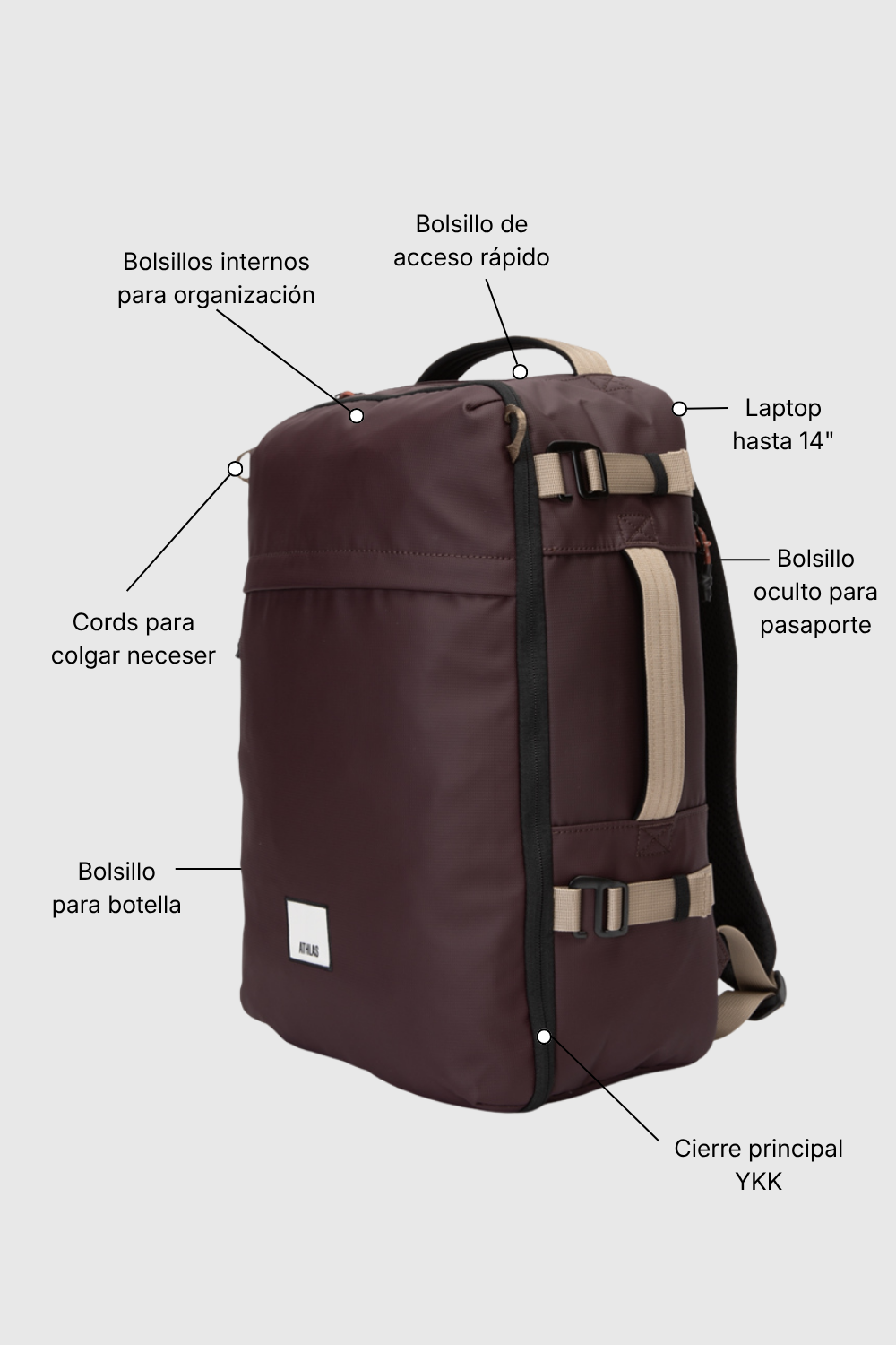 Mochila Viena Burdeo 25 L