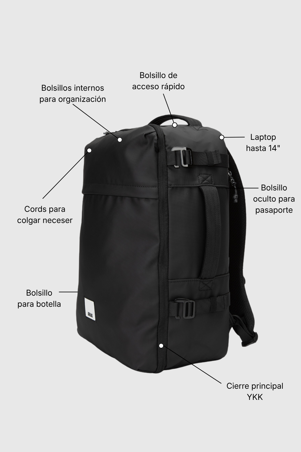 Mochila Viena Negro 25 L